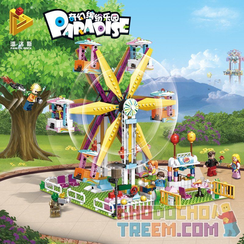 PanlosBrick 692009 Panlos Brick 692009 non  KHU VUI CHƠI bộ đồ chơi xếp lắp ráp ghép mô hình Paradise Thiên Đường 724 khối