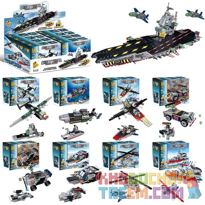 PanlosBrick 633003A 633003B 633003C 633003D 633003E 633003F 633003G 633003H Panlos Brick 633003A 633003B 633003C 633003D 633003E 633003F 633003G 633003H non  8 PHƯƠNG TIỆN NHỎ KẾT HỢP THÀNH TÀU SÂN BAY bộ đồ chơi xếp lắp ráp ghép mô hình Military Army AIRCRAFT CARRIER Quân Sự Bộ Đội 725 khối