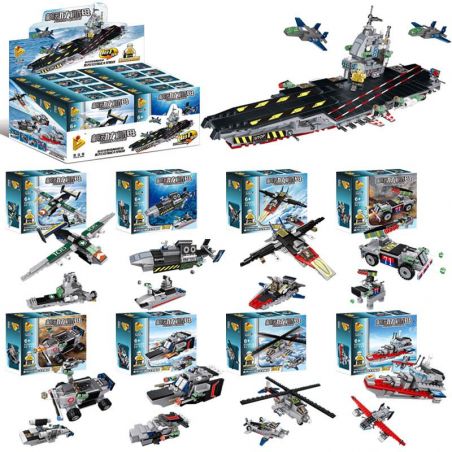 PanlosBrick 633003A 633003B 633003C 633003D 633003E 633003F 633003G 633003H Panlos Brick 633003A 633003B 633003C 633003D 633003E 633003F 633003G 633003H non  8 PHƯƠNG TIỆN NHỎ KẾT HỢP THÀNH TÀU SÂN BAY bộ đồ chơi xếp lắp ráp ghép mô hình Military Army AIRCRAFT CARRIER Quân Sự Bộ Đội 725 khối
