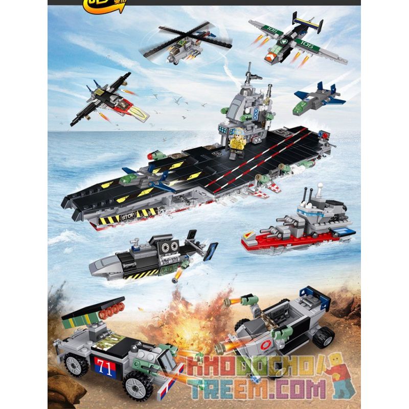 PanlosBrick 633003A 633003B 633003C 633003D 633003E 633003F 633003G 633003H Panlos Brick 633003A 633003B 633003C 633003D 633003E 633003F 633003G 633003H non  8 PHƯƠNG TIỆN NHỎ KẾT HỢP THÀNH TÀU SÂN BAY bộ đồ chơi xếp lắp ráp ghép mô hình Military Army AIRCRAFT CARRIER Quân Sự Bộ Đội 725 khối