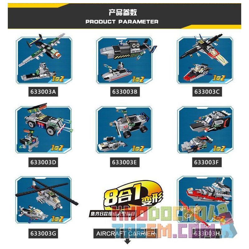 PanlosBrick 633003A 633003B 633003C 633003D 633003E 633003F 633003G 633003H Panlos Brick 633003A 633003B 633003C 633003D 633003E 633003F 633003G 633003H non  8 PHƯƠNG TIỆN NHỎ KẾT HỢP THÀNH TÀU SÂN BAY bộ đồ chơi xếp lắp ráp ghép mô hình Military Army AIRCRAFT CARRIER Quân Sự Bộ Đội 725 khối