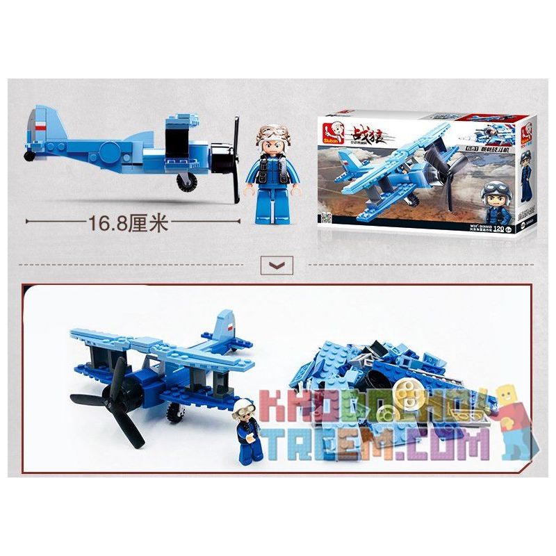 SLUBAN M38 non  MÁY BAY CHIẾN ĐẤU ( 6 TRONG 1) bộ đồ chơi xếp lắp ráp ghép mô hình Military Army Quân Sự Bộ Đội 728 khối