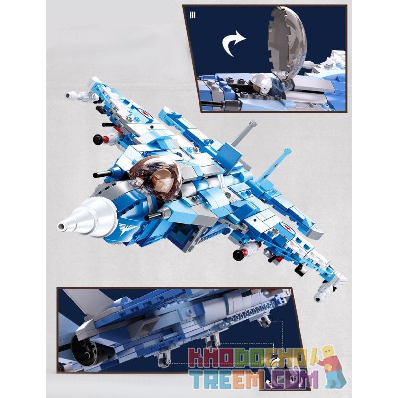 SLUBAN M38 non  MÁY BAY CHIẾN ĐẤU ( 6 TRONG 1) bộ đồ chơi xếp lắp ráp ghép mô hình Military Army Quân Sự Bộ Đội 728 khối