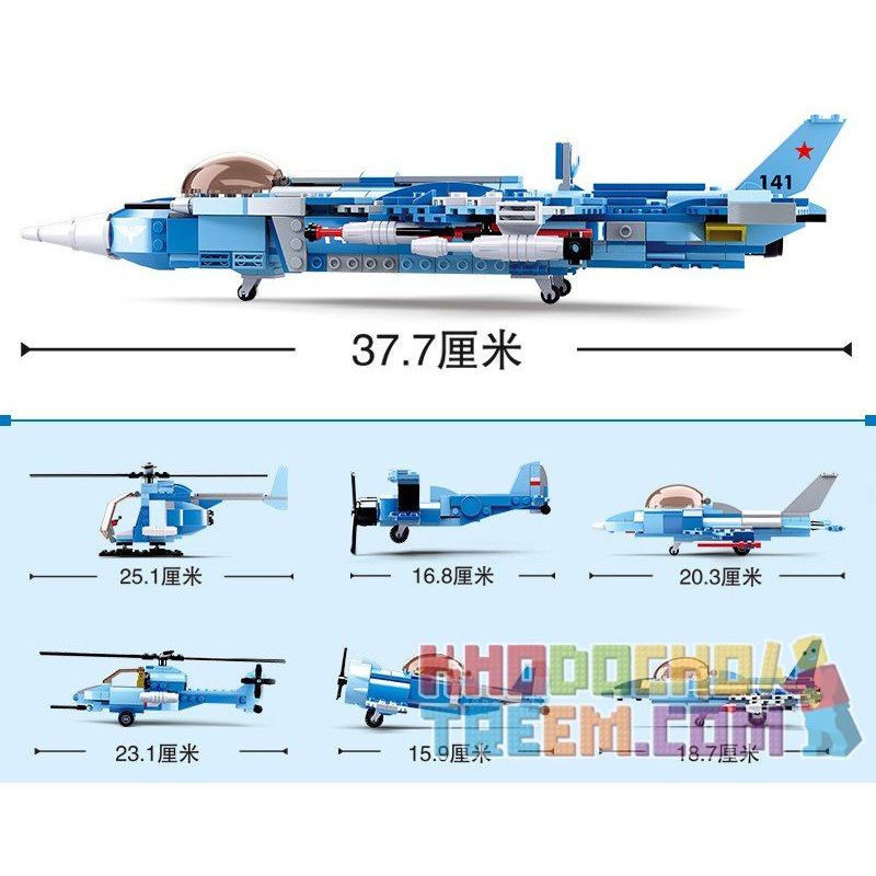 SLUBAN M38 non  MÁY BAY CHIẾN ĐẤU ( 6 TRONG 1) bộ đồ chơi xếp lắp ráp ghép mô hình Military Army Quân Sự Bộ Đội 728 khối