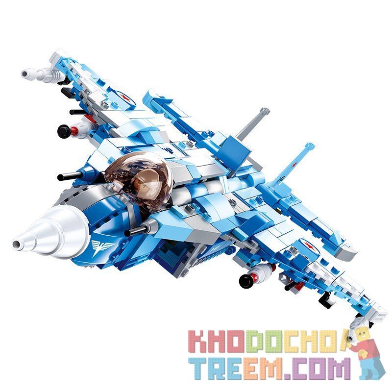 SLUBAN M38 non  MÁY BAY CHIẾN ĐẤU ( 6 TRONG 1) bộ đồ chơi xếp lắp ráp ghép mô hình Military Army Quân Sự Bộ Đội 728 khối