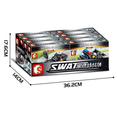 SEMBO 102156 102157 102158 102386 102151 102152 102153 102154 102155 non  8 BỘ NHỎ KẾT HỢP bộ đồ chơi xếp lắp ráp ghép mô hình Swat Special Force Đặc Nhiệm 716 khối