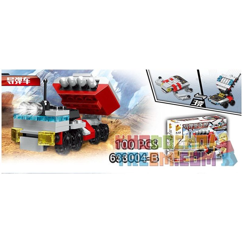 PanlosBrick 633004 T633004 Panlos Brick 633004 T633004 non  TÀU CHIẾN 8 TRONG 1 bộ đồ chơi xếp lắp ráp ghép mô hình Military Army MISSILE DESTROYER Quân Sự Bộ Đội 788 khối