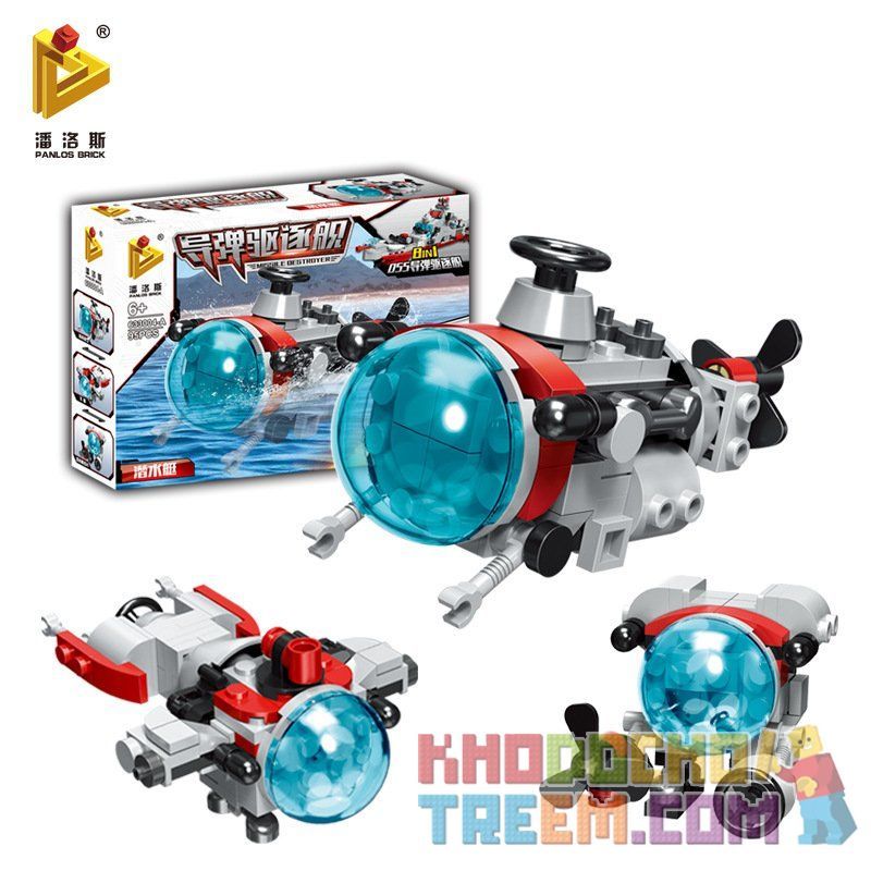 PanlosBrick 633004 T633004 Panlos Brick 633004 T633004 non  TÀU CHIẾN 8 TRONG 1 bộ đồ chơi xếp lắp ráp ghép mô hình Military Army MISSILE DESTROYER Quân Sự Bộ Đội 788 khối