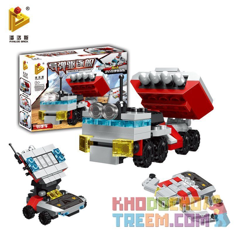 PanlosBrick 633004 T633004 Panlos Brick 633004 T633004 non  TÀU CHIẾN 8 TRONG 1 bộ đồ chơi xếp lắp ráp ghép mô hình Military Army MISSILE DESTROYER Quân Sự Bộ Đội 788 khối