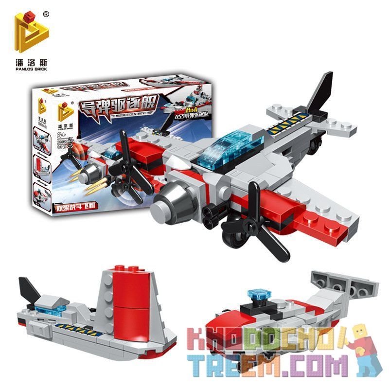 PanlosBrick 633004 T633004 Panlos Brick 633004 T633004 non  TÀU CHIẾN 8 TRONG 1 bộ đồ chơi xếp lắp ráp ghép mô hình Military Army MISSILE DESTROYER Quân Sự Bộ Đội 788 khối