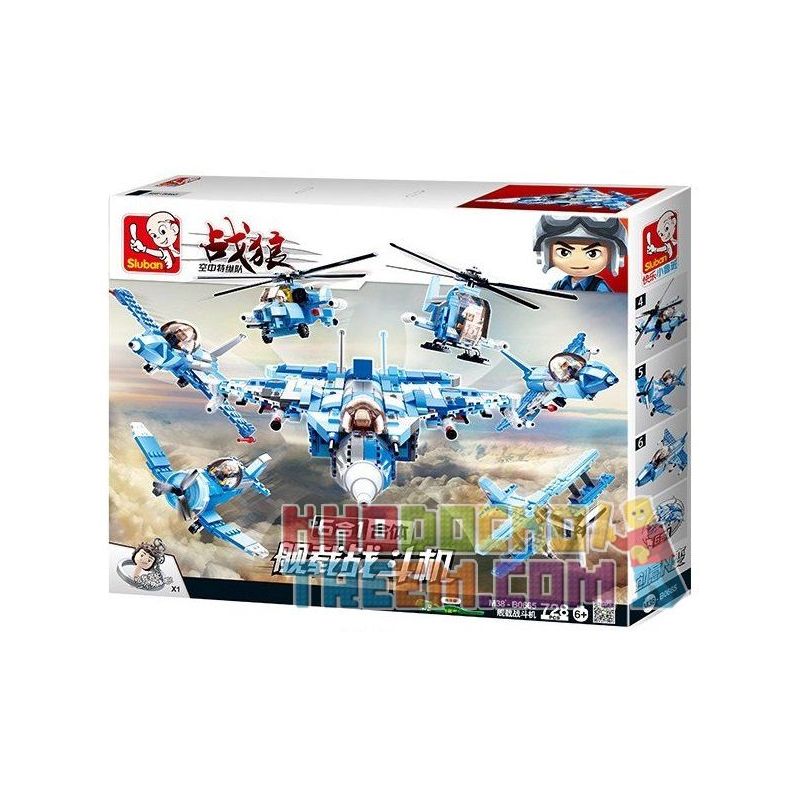 SLUBAN M38 non  MÁY BAY CHIẾN ĐẤU ( 6 TRONG 1) bộ đồ chơi xếp lắp ráp ghép mô hình Military Army Quân Sự Bộ Đội 728 khối