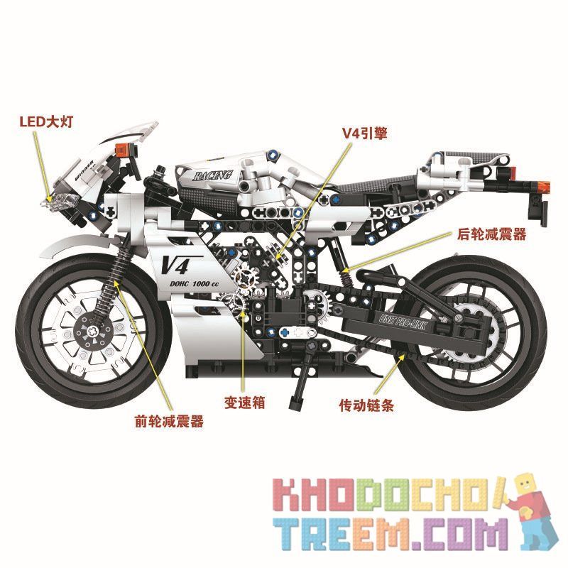 REBRICKABLE MOC-24892 24892 MOC24892 Winner 7047 non  MÔ TÔ PHÂN KHỐI LỚN TỈ LỆ 1:6 tỷ lệ 1:6 bộ đồ chơi xếp lắp ráp ghép mô hình  THE SPORTS STREET MOTORCYCLE Kỹ Thuật Công Nghệ Cao Mô Hình Phương Tiện 716 khối