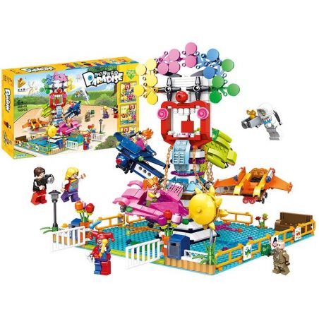 PanlosBrick 692010 Panlos Brick 692010 non  MÁY BAY XOAY VÒNG bộ đồ chơi xếp lắp ráp ghép mô hình Paradise Thiên Đường 713 khối