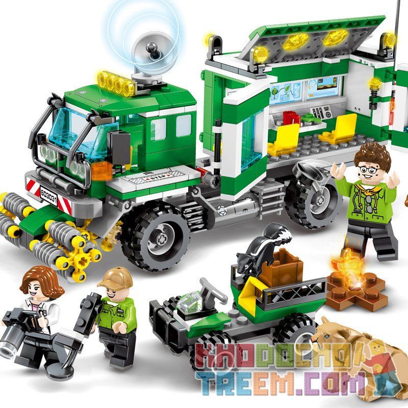 SEMBO 603031 non Lego XE NGHIÊN CỨU KHU RỪNG bộ đồ chơi xếp lắp ráp ghép mô hình Rescue Team Đội Cứu Hộ 528 khối