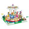 Winner 7034 non  TRÒ CHƠI NGỰA GỖ XOAY VÒNG bộ đồ chơi xếp lắp ráp ghép mô hình City Modern Paradise Thành Phố Thiên Đường Hiện Đại 705 khối