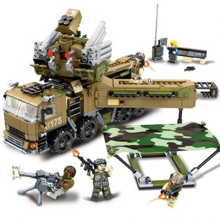 SEMBO 11716 non  HỆ THỐNG PHÒNG THỦ TẦM GẦN PANTSIR S1 bộ đồ chơi xếp lắp ráp ghép mô hình Black Gold Cuộc Chiến Vàng Đen 704 khối