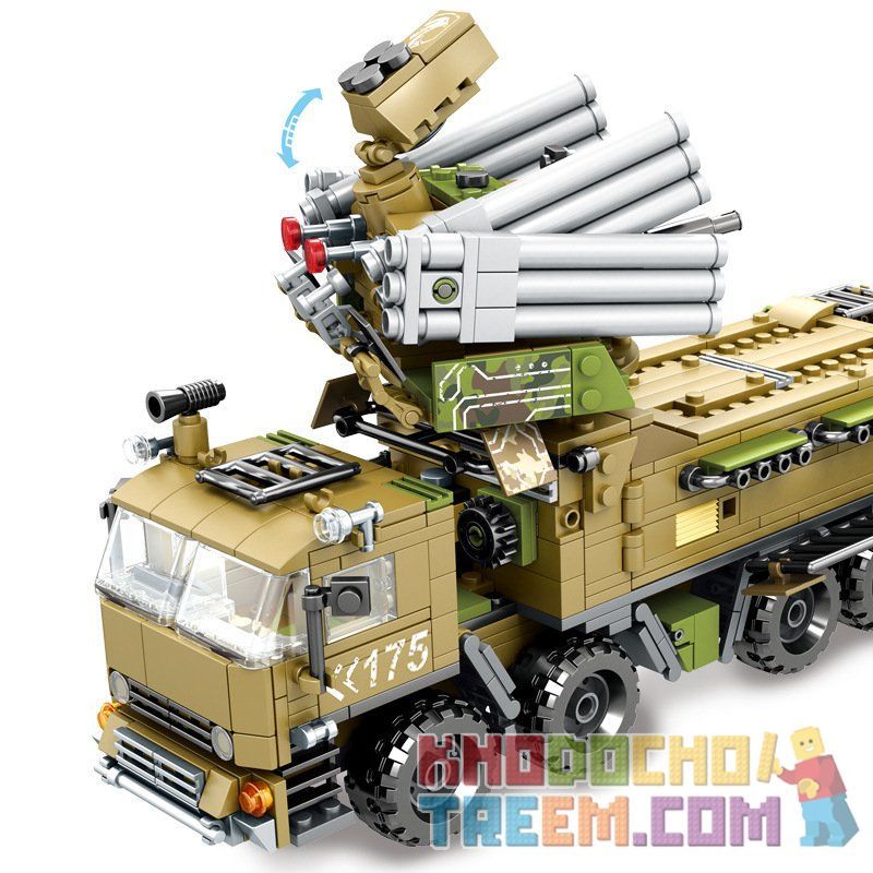 SEMBO 11716 non  HỆ THỐNG PHÒNG THỦ TẦM GẦN PANTSIR S1 bộ đồ chơi xếp lắp ráp ghép mô hình Black Gold Cuộc Chiến Vàng Đen 704 khối