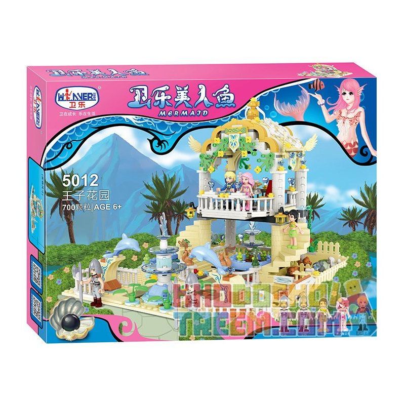 Winner 5012 non  VƯỜN THƯỢNG UYỂN bộ đồ chơi xếp lắp ráp ghép mô hình Mermaid Nàng Tiên Cá 700 khối