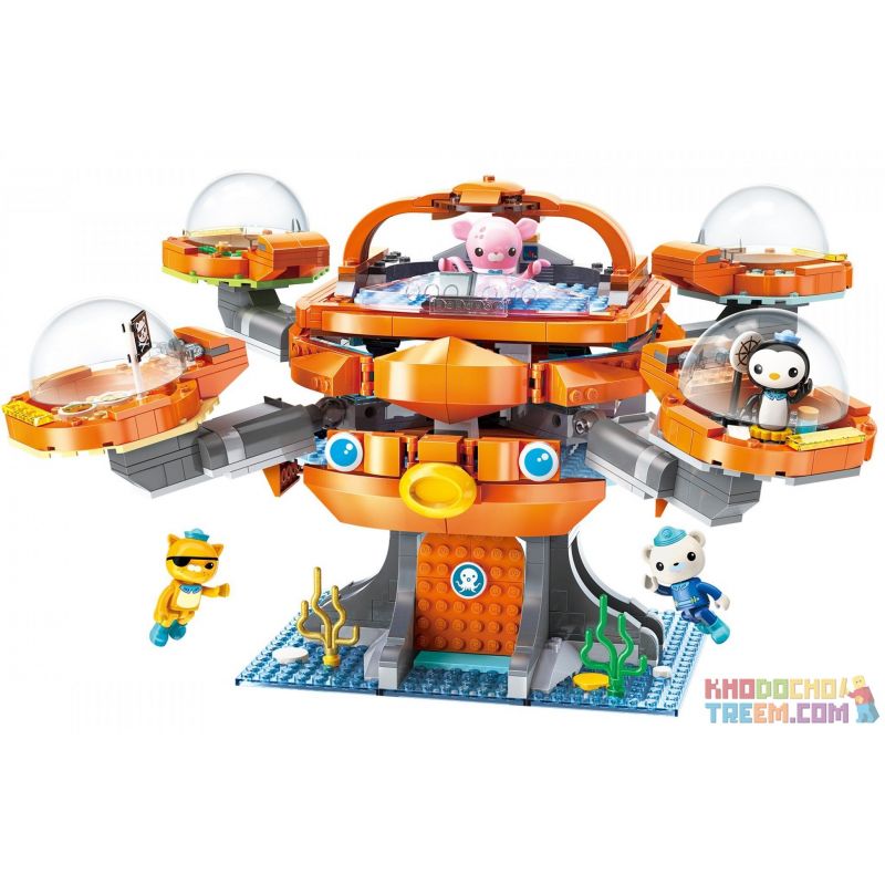Enlighten 3708 Qman 3708 non Lego ĐỘI CỨU HỘ BIỂN bộ đồ chơi xếp lắp ráp ghép mô hình Octonauts Thám Hiểm Đại Dương 698 khối