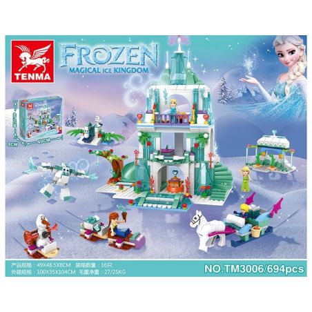 TENMA TM3006 3006 Xếp hình kiểu  DISNEY PRINCESS Lâu đài Elsa 694 khối