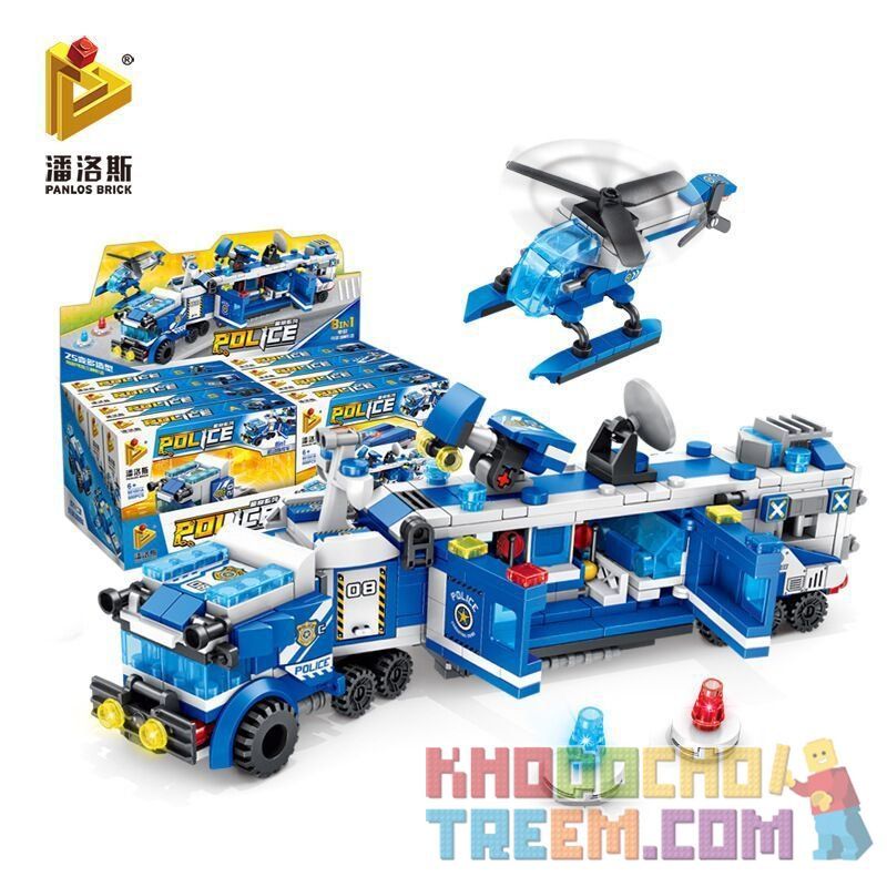 PanlosBrick 681001F 681001G 681001H 681001A 681001B 681001C 681001D 681001E Panlos Brick 681001F 681001G 681001H 681001A 681001B 681001C 681001D 681001E non  8 PHƯƠNG TIỆN NHỎ KẾT HỢP THÀNH XE TẢI CHỈ HUY bộ đồ chơi xếp lắp ráp ghép mô hình Police Cảnh Sát 694 khối