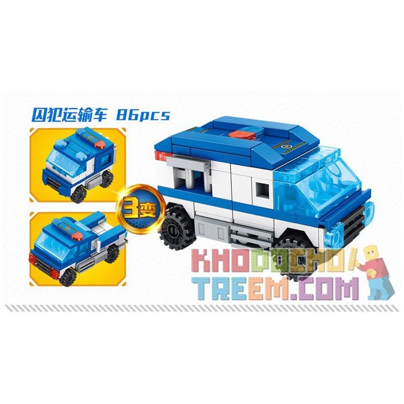 PanlosBrick 681001F 681001G 681001H 681001A 681001B 681001C 681001D 681001E Panlos Brick 681001F 681001G 681001H 681001A 681001B 681001C 681001D 681001E non  8 PHƯƠNG TIỆN NHỎ KẾT HỢP THÀNH XE TẢI CHỈ HUY bộ đồ chơi xếp lắp ráp ghép mô hình Police Cảnh Sát 694 khối