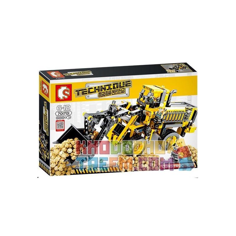 SEMBO 701701 non  MÁY ỦI bộ đồ chơi xếp lắp ráp ghép mô hình  TECHNIQUE Kỹ Thuật Công Nghệ Cao Mô Hình Phương Tiện 688 khối