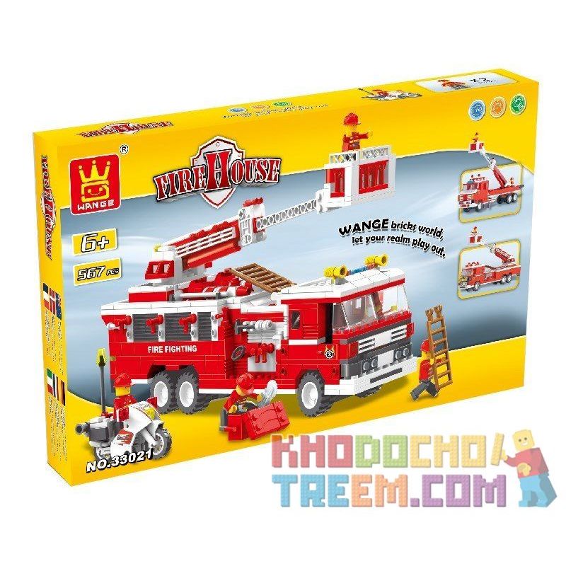WANGE 33021N Xếp hình kiểu  CITY Firefighters Đội Lính Cứu Hỏa 567 khối