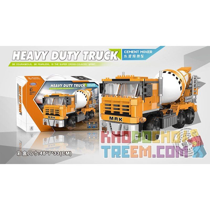 XINGBAO XB-03040 03040 XB03040 non  Ô TÔ TRỘN BÊ TÔNG bộ đồ chơi xếp lắp ráp ghép mô hình Heavy Duty Truck Xe Máy Hạng Nặng 654 khối