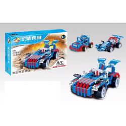 QIZHILE 6502 Xếp hình kiểu   Remote Control Racing Car Xe đua điều Khiển Từ Xa 464 khối điều khiển từ xa