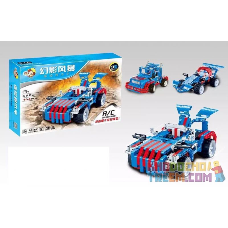 QIZHILE 6502 Xếp hình kiểu   Remote Control Racing Car Xe đua điều Khiển Từ Xa 464 khối điều khiển từ xa