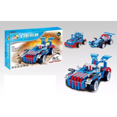 QIZHILE 6502 Xếp hình kiểu   Remote Control Racing Car Xe đua điều Khiển Từ Xa 464 khối điều khiển từ xa