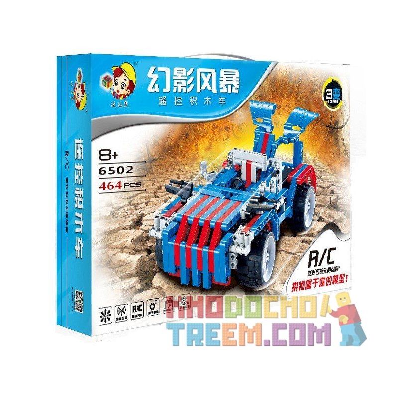 QIZHILE 6502 Xếp hình kiểu   Remote Control Racing Car Xe đua điều Khiển Từ Xa 464 khối điều khiển từ xa