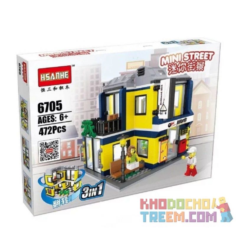 HSANHE 6705 Xếp hình kiểu  MODULAR BUILDINGS Snooker Room Nhà Chơi Bi-a 472 khối HSANHE 6705 Xếp hình kiểu  MODULAR BUILDINGS Snooker Room Nhà Chơi Bi-a 472 khối