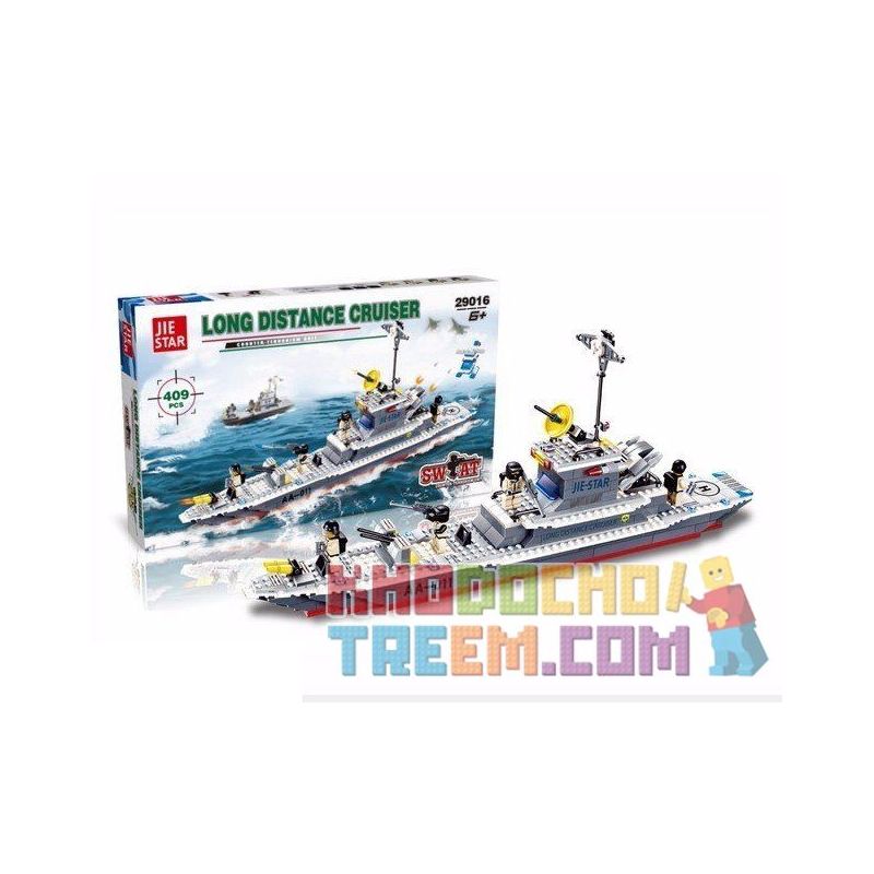 JIE STAR 29016 Xếp hình kiểu  MILITARY ARMY Long Distance Cruiser Tàu Tuần Dương 409 khối