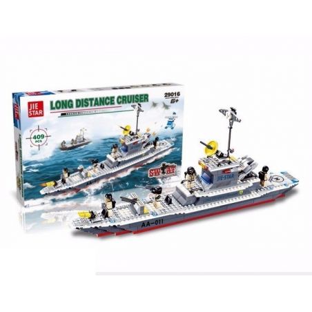 JIE STAR 29016 Xếp hình kiểu  MILITARY ARMY Long Distance Cruiser Tàu Tuần Dương 409 khối