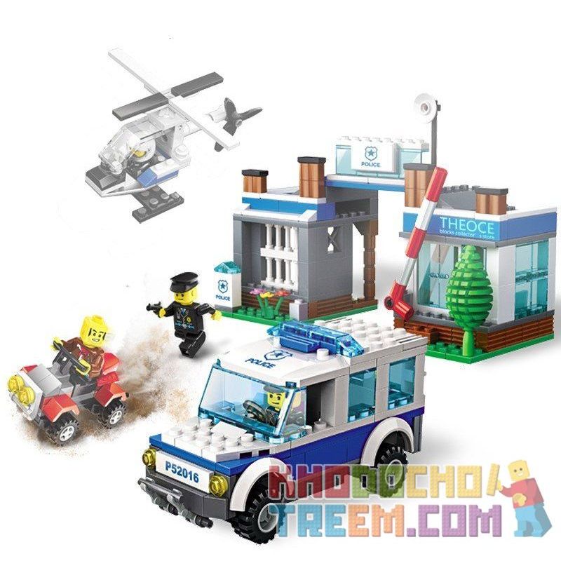 WANGE 52016 non Lego ĐỒN CẢNH SÁT Ở TRONG RỪNG bộ đồ chơi xếp lắp ráp ghép mô hình City POLICE Thành Phố 411 khối