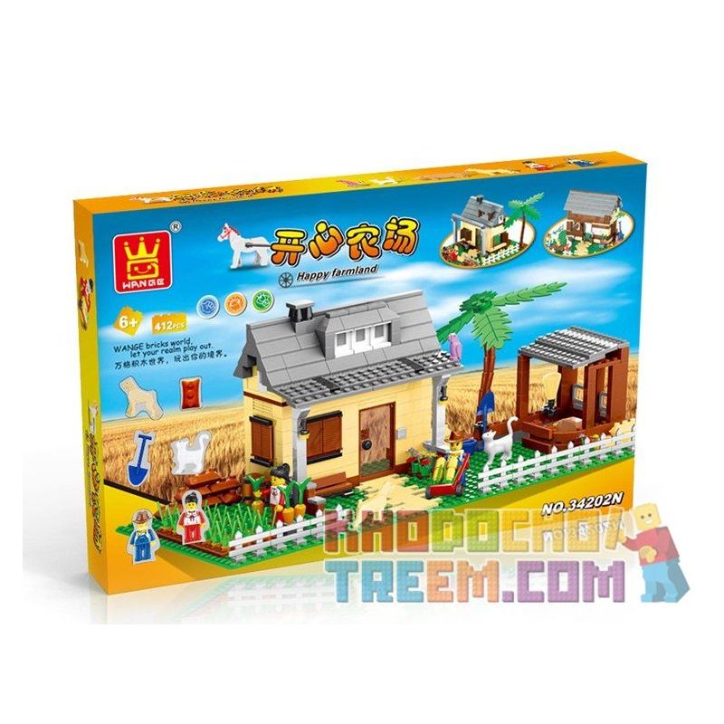 WANGE 34202N Xếp hình kiểu  CREATOR Happy Farmland Nông Trại Vui Vẻ 412 khối