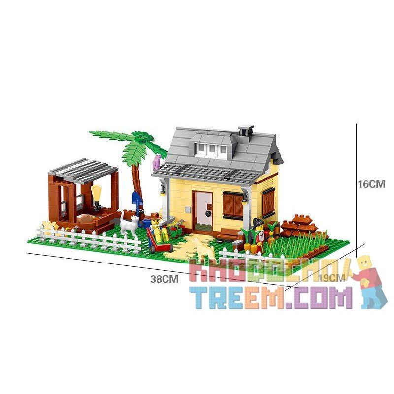 WANGE 34202N Xếp hình kiểu  CREATOR Happy Farmland Nông Trại Vui Vẻ 412 khối