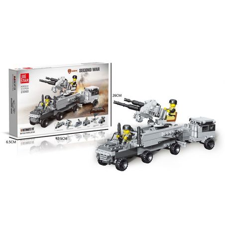 JIE STAR 23060 Xếp hình kiểu  MILITARY ARMY 6-in-1 Army Large MKF3 Self Propelled Gun Quân đội 6 Trong 1 Pháo Tự Hành MKF3 Cỡ Lớn 414 khối