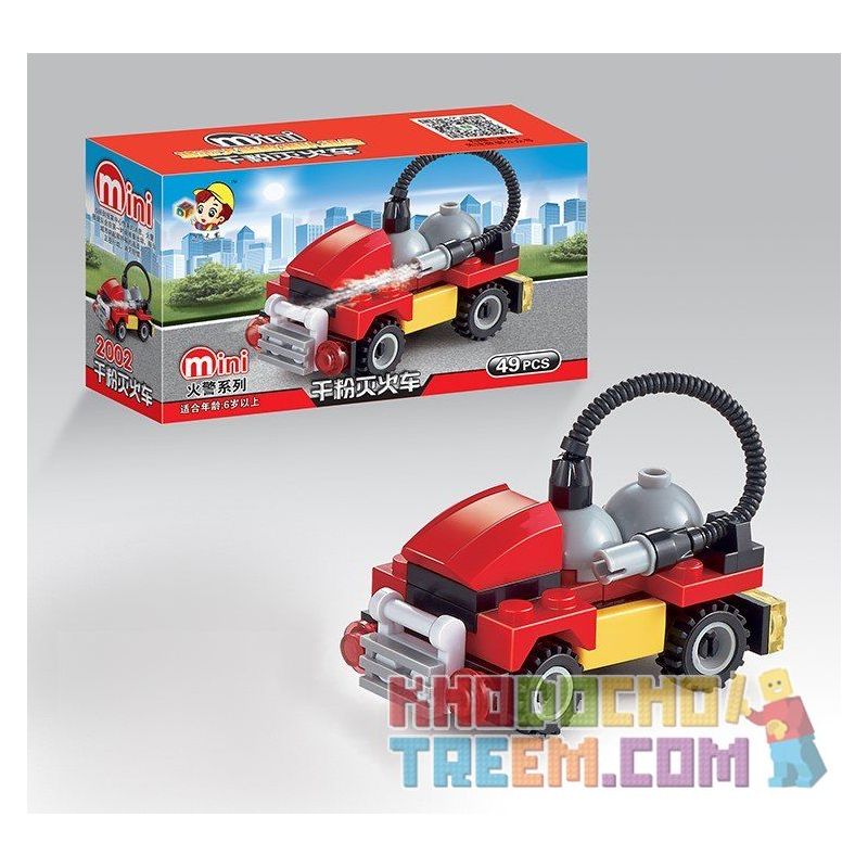 QIZHILE 2002 Xếp hình kiểu  CITY Fire Rescue Equipment 8 In 1 Phương Tiện Cứu Hỏa 8 Trong 1 370 khối