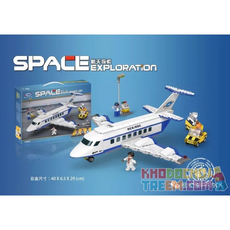 XINGBAO XB-16003 16003 XB16003 non Lego MÁY BAY CHỞ KHÁCH bộ đồ chơi xếp lắp ráp ghép mô hình Space Exploration SPACE EXPLORATION LARGE TRANSPORT AIRPLANE Thám Hiểm Không Gian 631 khối