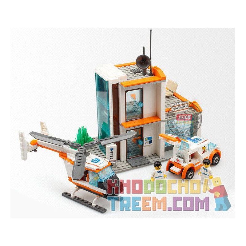 Kazi KY85007 85007 non Lego TRUNG TÂM CỨU HỘ bộ đồ chơi xếp lắp ráp ghép mô hình City CITY RESCUE RESCUE CENTER Thành Phố 450 khối