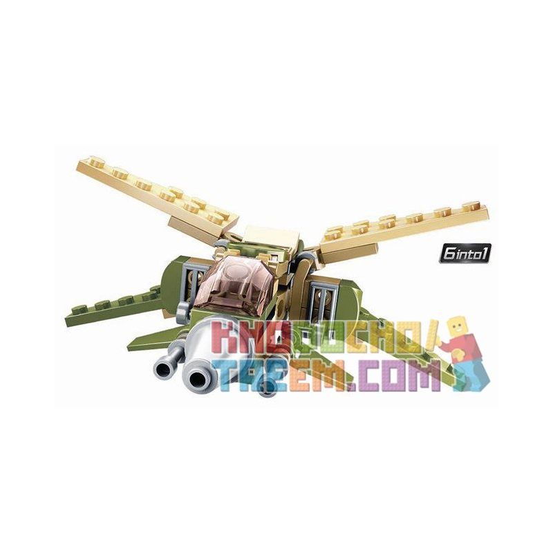 SLUBAN M38-B0636 B0636 0636 M38B0636 38-B0636 non  NGƯỜI MÁY ĐƯỢC LẮP RÁP BỞI BAY PHẢN LỰC TRỰC THĂNG VÀ XE TĂNG bộ đồ chơi xếp lắp ráp ghép mô hình Military Army Quân Sự Bộ Đội 448 khối