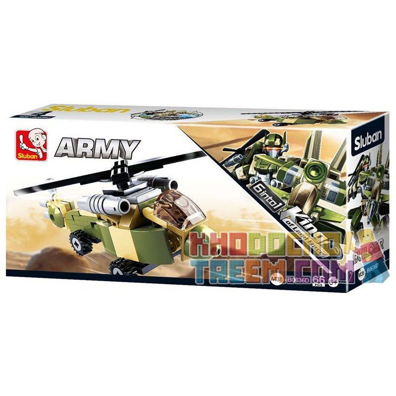 SLUBAN M38-B0636 B0636 0636 M38B0636 38-B0636 non  NGƯỜI MÁY ĐƯỢC LẮP RÁP BỞI BAY PHẢN LỰC TRỰC THĂNG VÀ XE TĂNG bộ đồ chơi xếp lắp ráp ghép mô hình Military Army Quân Sự Bộ Đội 448 khối