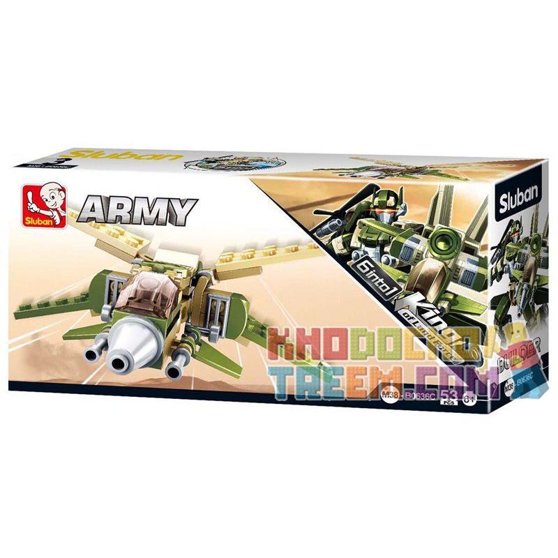 SLUBAN M38-B0636 B0636 0636 M38B0636 38-B0636 non  NGƯỜI MÁY ĐƯỢC LẮP RÁP BỞI BAY PHẢN LỰC TRỰC THĂNG VÀ XE TĂNG bộ đồ chơi xếp lắp ráp ghép mô hình Military Army Quân Sự Bộ Đội 448 khối