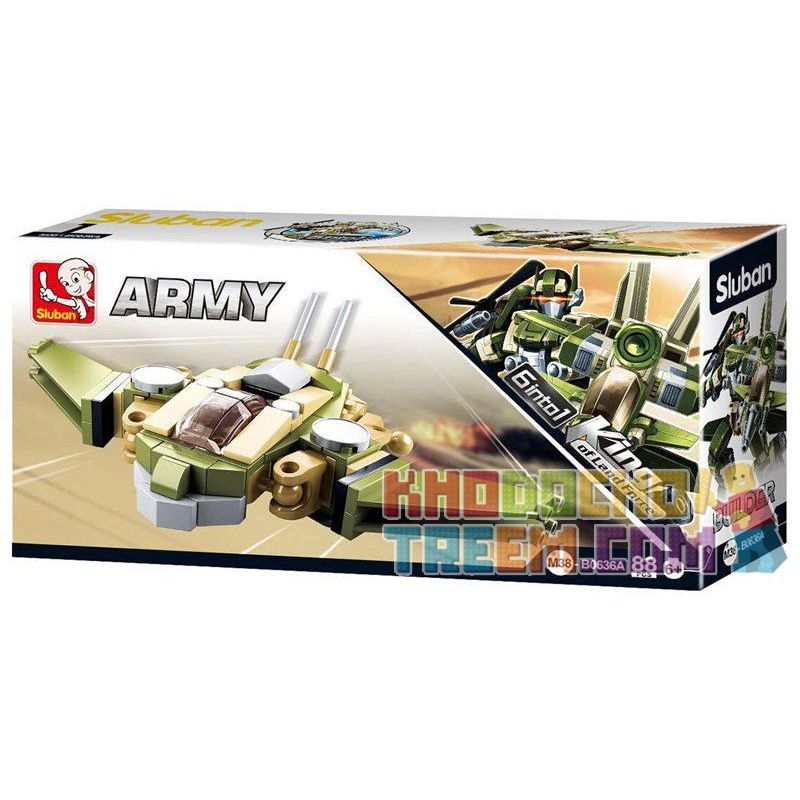 SLUBAN M38-B0636 B0636 0636 M38B0636 38-B0636 non  NGƯỜI MÁY ĐƯỢC LẮP RÁP BỞI BAY PHẢN LỰC TRỰC THĂNG VÀ XE TĂNG bộ đồ chơi xếp lắp ráp ghép mô hình Military Army Quân Sự Bộ Đội 448 khối