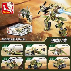 SLUBAN M38-B0636 B0636 0636 M38B0636 38-B0636 non  NGƯỜI MÁY ĐƯỢC LẮP RÁP BỞI BAY PHẢN LỰC TRỰC THĂNG VÀ XE TĂNG bộ đồ chơi xếp lắp ráp ghép mô hình Military Army Quân Sự Bộ Đội 448 khối