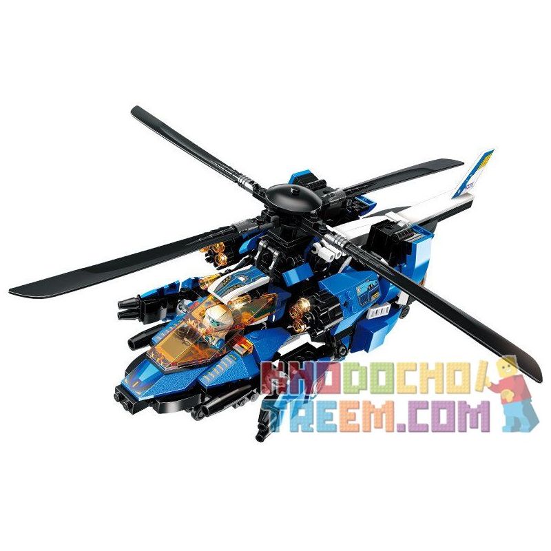 Enlighten 3302 Qman 3302 non  NGƯỜI MÁY BIẾN HÌNH THÀNH TRỰC THĂNG bộ đồ chơi xếp lắp ráp ghép mô hình Transformers BLAST RANGER BLADE WARRIOR Robot Đại Chiến Người Máy Biến Hình 448 khối