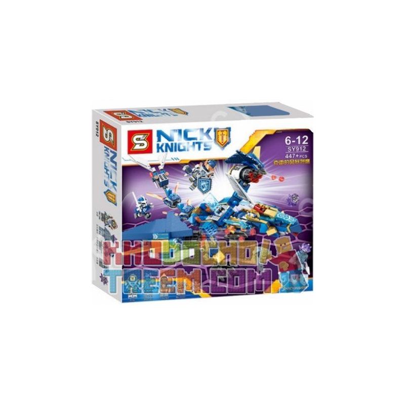 SHENG YUAN SY SY912 non Lego BÃO KRAY bộ đồ chơi xếp lắp ráp ghép mô hình Nexo Knights NICK KNIGHTS Hiệp Sỹ Nexo 447 khối